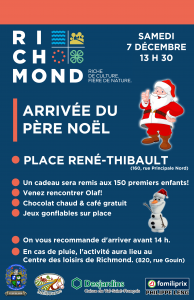 Arrivé du Père Noël – Canton de Melbourne